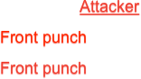 Attacker
       Front punch
Front punch